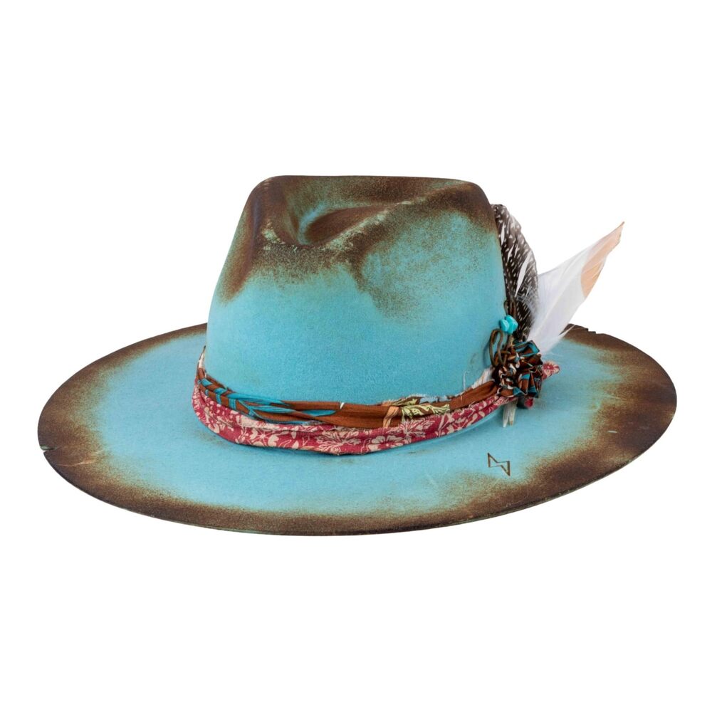 4866 Vintage Wide Brim Fedora Hats 100% Wool Stiff Felt Hat Panama Rancher